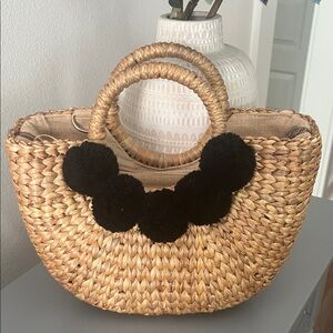 Sea & Grass Black and Tan Woven Bag